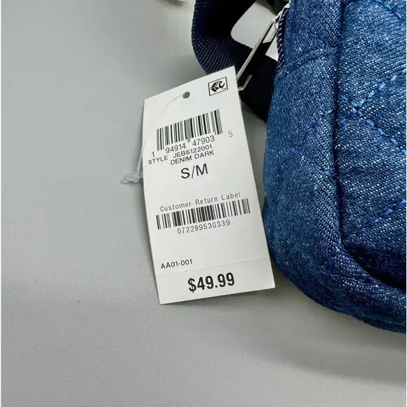 Jenni Belt Bag Womens S/M Denim Blue Quilted Modern Essential Feminine Trendy - Picture 5 of 10